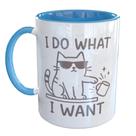 Caneca Porcelana Gato Eu Faço O Que Eu Quero Caneca Porcelana Gato Eu Faço O Que Eu Quero