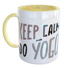 Caneca Porcelana Gato Keep Calm Do Yoga Caneca Porcelana Gato Keep Calm Do Yoga
