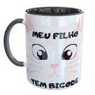 Caneca Porcelana Gato Meu Filho tem Bigode