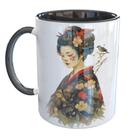 Caneca Porcelana Gueixa Japonesa