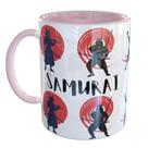 Caneca Porcelana Guerreiro Samurai Japão