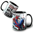Caneca Porcelana Homem Aranha Personalizada Preta Vermelha