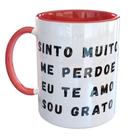 Caneca Porcelana Hooponopono Sinto Muito Mantra