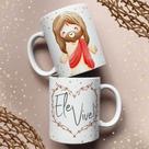 Caneca Porcelana Jesus Cute Páscoa 09 325ml Caneca Porcelana Jesus Cute Páscoa 09 325ml