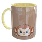 Caneca Porcelana Macaco Bichinhos Macaquinho Caneca Porcelana Macaco Bichinhos Macaquinho