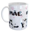 Caneca Porcelana Mãe de Gato Gatinho Pet