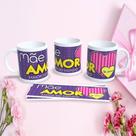 Caneca Porcelana Mães Estampa 96 325ML Branca Dia das Mães Apta micro-ondas Outras Marcas