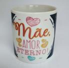 Caneca Porcelana Mamãe Decor Louça Xícara Presente Oferta
