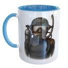 Caneca Porcelana Mergulhador Scuba