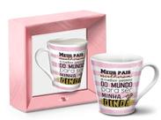 Caneca Porcelana minha dinda + Caixa moldura 1854 - Art&bel