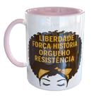 Caneca Porcelana Mulher Negra Emponderada Black Pow