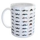 Caneca Porcelana Mustache Bigode Caneca Porcelana Mustache Bigode