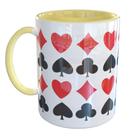Caneca Porcelana Naipes Baralho Presente