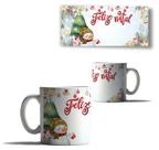 Caneca Porcelana Natal Bichinhos Boneco de Neve Papai Noel Caneca Porcelana Natal Bichinhos Boneco de Neve Papai Noel