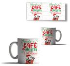 Caneca Porcelana Natal Flork Movido a Café Natal Humor Frase