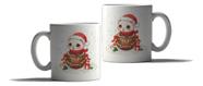 Caneca Porcelana Natal Presente Furão Papai Noel Fofo Caneca Porcelana Natal Presente Furão Papai Noel Fofo