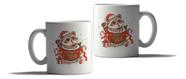 Caneca Porcelana Natal Presente Guaxinim Papai Noel Fofo Caneca Porcelana Natal Presente Guaxinim Papai Noel Fofo