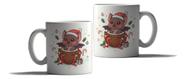 Caneca Porcelana Natal Presente Morcego Papai Noel Fofo Caneca Porcelana Natal Presente Morcego Papai Noel Fofo