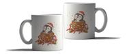 Caneca Porcelana Natal Presente Pinguim Papai Noel Fofo Caneca Porcelana Natal Presente Pinguim Papai Noel Fofo