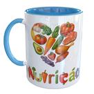 Caneca Porcelana Nutrição Amo