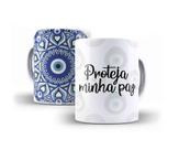 Caneca Porcelana Olho Grego Proteja Minha Paz