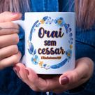 Caneca Porcelana Orar sem Cessar Est.Evangelica2.20 - Religioso Zlprint