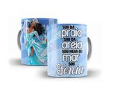 Caneca Porcelana Orixá Iemanjá Sou Filha do Mar Sou Sereia