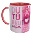 Caneca Porcelana Outubro Rosa
