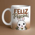 Caneca Porcelana Páscoa 2023 feliz Páscoa 325 ml