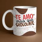 Caneca Porcelana Páscoa Te Amo mais que chocolate 325 ml
