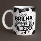 Caneca Porcelana Páscoa você brilha mais que um diamante negro 325 ml