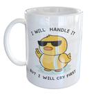 Caneca Porcelana Pato Persistente Humor Resiliência Caneca Porcelana Pato Persistente Humor Resiliência