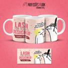Caneca Porcelana Personalizada Profissão Lash Designer Flork trabalho C/Nome- MEGA OFERTA!