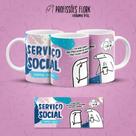 Caneca Porcelana Personalizada Profissão Serviço Social Flork trabalho C/Nome- MEGA OFERTA!
