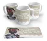 Caneca Porcelana Pet Pug Cuidado, Quando Meu Dono Não Está, Eu Estou