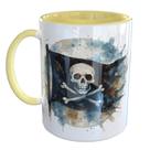 Caneca Porcelana Pirata Bandeira Caneca Porcelana Pirata Bandeira