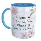 Caneca Porcelana Plano Sempre Confiar Em Deus