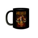 Caneca Porcelana Preta Banda Van Halen Rock Clássico Anos 80