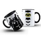 Caneca Porcelana Preta Batman Coleção Quadrinhos Herói