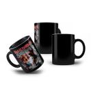 Caneca Porcelana Preta Iron Maiden The Trooper x Senjutsu