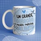 Caneca Porcelana Professor um grande coração molda mentes Brilhantes 325ml Caneca Porcelana Professor um grande coração molda mentes Brilhantes 325ml