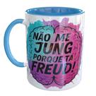 Caneca Porcelana Psicologia Não Me Jung Tá Freud