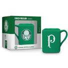 Caneca Porcelana Quadrada BrasFoot Palmeiras 220 ML Licenciada Verde