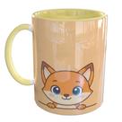 Caneca Porcelana Raposa Bichinho Raposinha Infantil