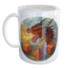 Caneca Porcelana Role Playing Game Dragão RPG