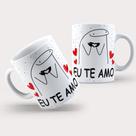 Caneca Porcelana Romântica Eu te Amo - LOV-09 Caneca Porcelana Romântica Eu te Amo - LOV-09