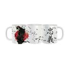 Caneca Porcelana Samurai Bushido Chugi Honra Lealdade 325mL