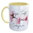 Caneca Porcelana Seja Forte e Corajosa Josué 1:9