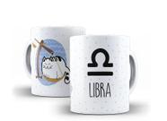 Caneca Porcelana Signo Gatinhos Libra