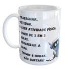 Caneca Porcelana Trabalha, Estudar e Não surtar!